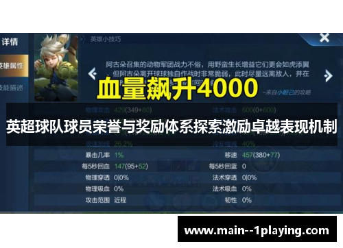 英超球队球员荣誉与奖励体系探索激励卓越表现机制 英超球队球员荣誉与奖励体系探索激励卓越表现机制